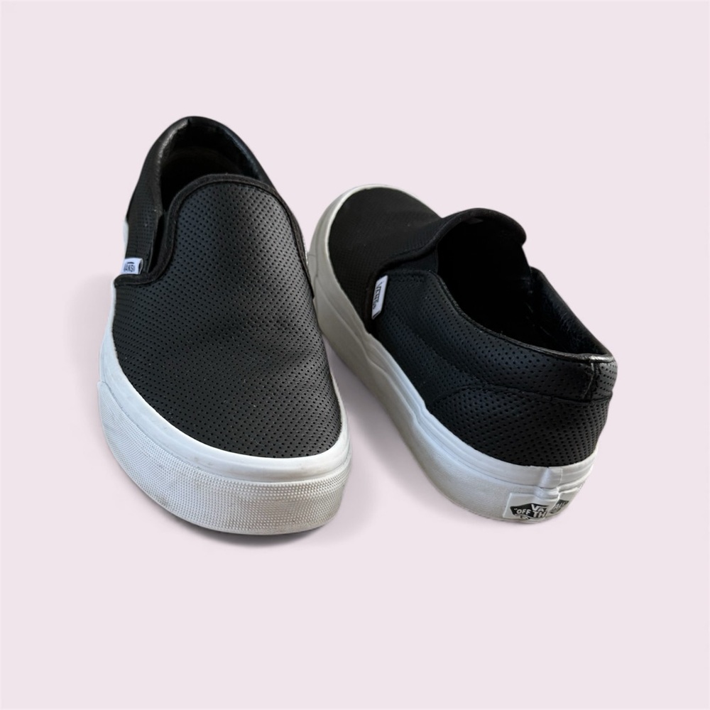 Vans Classic Slip-On Leather Perforated Sneakers - Picture 3 of 6